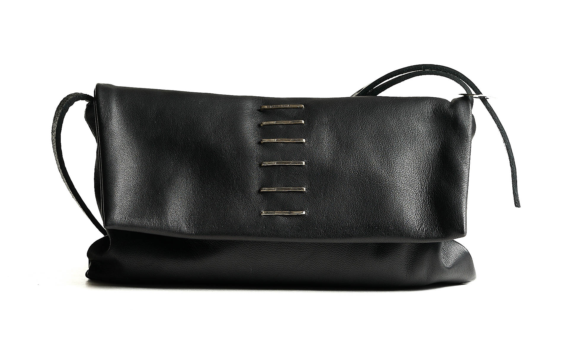 daniele basta leather and silver bags - FRONT